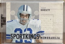 2007 Sportkings Series A Single Memorabilia Silver Tony Dorsett #SM-29 HOF