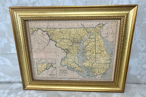Vintage Karte von Delaware & Maryland, CS Hammond & Company - Bild 1 von 11