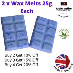 2 x Wax Melt Snap Bar, Handmade Scented Wax Melt, Snap Bars, Baby powder - Picture 1 of 3