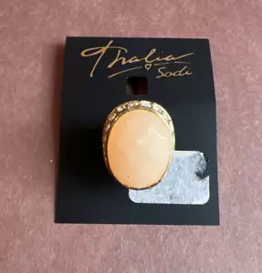 Thalia Sodi Pink Stone And Rhinestones Cocktail Ring NWT Size 5-6 - Picture 1 of 6