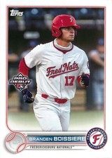 Branden Boissiere 2022 Topps Pro Debut MiLB Rookie Card #PD-36 Nationals