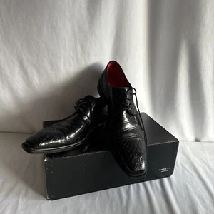 Mezlan Platinum Mens Black Shoes Size 8 - Picture 1 of 24