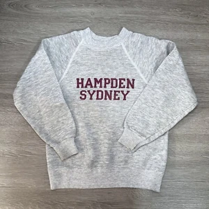 Vintage Hampden Sydney College Sweatshirt 80s Youth Small 6-8 Made in USA - Picture 1 of 12