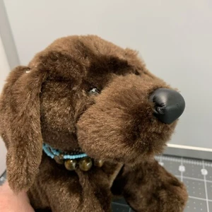 Ganz Webkinz Chocolate Lab Dog HM138 9" Plush Stuffed Animal With Cute Collar - Picture 1 of 8