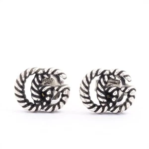 Gucci Interlocking Double G Earrings, Studs, 925 Marmont Fast Shipping - Picture 1 of 6