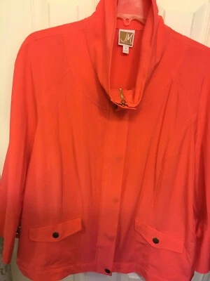 Rara Colección JM Mujer’s Chaqueta Lluvia Chaqueta Bomber Talla XL NUEVA CON ETIQUETAS  Foto 1 de 4