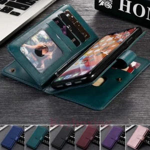 For Google Pixel 5 4A 5 XL Flip Wallet 10 Card Holder Leather Phone Case Cover - Picture 1 of 36