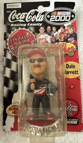 Vintage Dale Jarrett UPS Coca Cola Coke Bobblehead Nascar Racing #43 New Boxed Cover