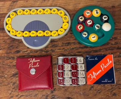 Lote de 3~Colección ARTES BINARIAS~3 Puzzles Vintage~TOP SPIN +BILLAR+ 15 PUZZLES Foto 1 de 4