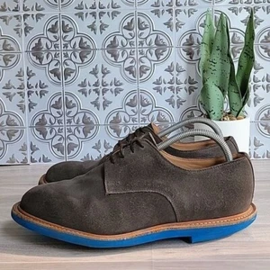Mark Mcnairy Neu Amsterdam Schnürleder Derby Schuh grau blau Herren Größe 10 - Bild 1 von 11