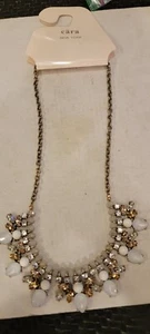 Cära Brand Necklace White And Gold Tone- New York 18" ' New With Tags - Picture 1 of 5
