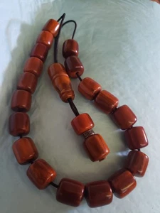 VINTAGE AMBER PRAYER BEADS - Picture 1 of 11