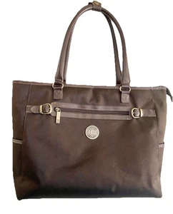 Vintage Chaps braune große Canvas Tasche / Handtasche # 125992 Top Zustand - Bild 1 von 8