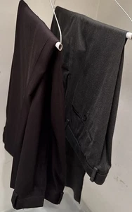 2 Men’s 38x30 Haggar Premium Dress Slacks - Black & Grey - Picture 1 of 5