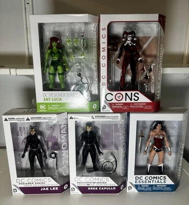 Lote De 5 Figuras Coleccionables DC Diseñador Serie Ant Lucia Poison Ivy, Catwoman Foto 1 de 4