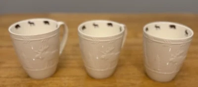 Conjunto de 3 canecas em relevo White River Home Timberline Cabin. Usado. - Imagem 1 de 4