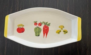 Casserole Dish Hand Painted Made in Italy 7 in x 10 in Veggie Design - Picture 1 of 24