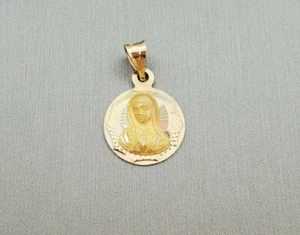 14K Yellow And Rose Gold Our Lady Of Guadalupe Virgen de Guadalupe medal - Picture 1 of 7