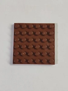LEGO Parts ● Brown Plate 6 x 6 Square ● # 3958 ● QTY 1 - Picture 1 of 2
