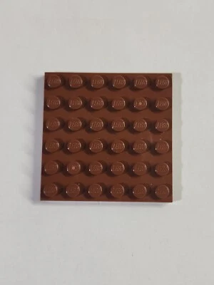 LEGO Parts ● Brown Plate 6 x 6 Square ● # 3958 ● QTY 1 - Image 1 of 2