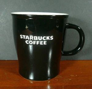 Black with White Embossed Starbucks Mug 16 oz. 2005 France - Picture 1 of 3
