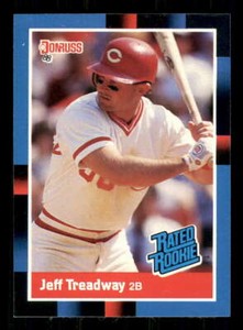 1988 Donruss #29 Jeff Treadway NM-MT RC Rookie Reds