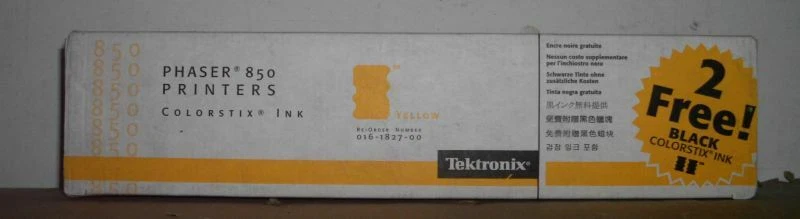 Tektronix Xerox 016-1827-00 Colorstix ink 5 x yellow 2x black  Phaser 850 OVP A - Image 1 of 1