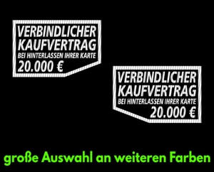 Auto Aufkleber NIX VERKAUFEN NIX KARTE Kaufvertrag RECHTS u LINKS Sticker Fun - Bild 1 von 5