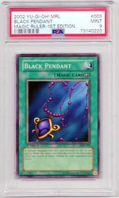 BLACK PENDANT YUGIOH MRL-003 1ST EDITION HOLO PSA #73140220 GRADED MINT 9 2002 - Image 1 of 4