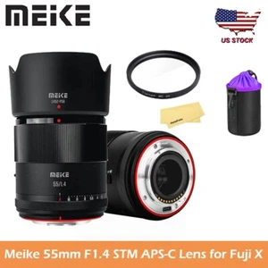 Meike 55mm F1.4 Auto Focus STM APS-C Camera Lens for Fujifilm X-T5 X-H2 X-H2S - Picture 1 of 7