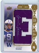 2012 Upper Deck Football Letterman Relic Auto #RL-JK Jermain Kearse #26/45