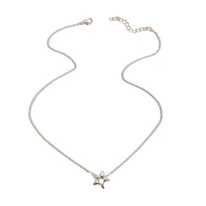 Five-pointed Star Aesthetic Necklace Fashion Simple Clavicle Chain Women Girls - Picture 1 of 8