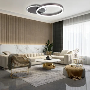 Modern LED Ceiling Light Chandelier Lamp Flush Mount Fixture Bedroom W/ Remote - Picture 1 of 18