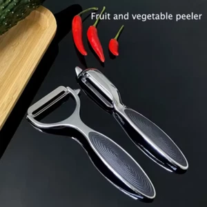 2Stainless Steel Vegetable&Fruit Peeling Knife Set Non-Slip Handle Potato Peeler - Picture 1 of 7
