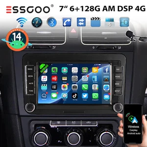 Autoradio 6+128G Android14 GPS 4G DSP 8Core Für VW GOLF 5 6 Passat Touran Tiguan - Bild 1 von 18
