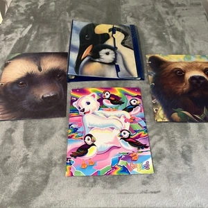 Vtg. Mead Zoosters Binder W/ Lisa Frank Roary Folder 90’s Penguins Bears Puffins - Picture 1 of 24