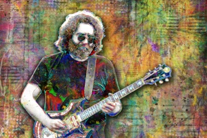 JERRY GARCIA Of The GRATEFUL DEAD 24x36in Tribute Poster The Dead Free Shipping - Picture 1 of 5