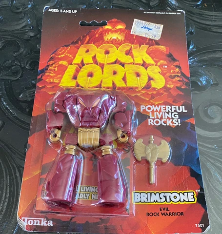 Tonka Original 1986 Rock Lords Brimstone Vintage Action Figure *SEALED* Cover