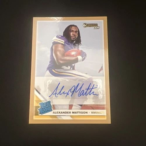 2019 Panini Donruss - Bronze Rated Rookie Autograph #331 Alexander Mattison (RC)