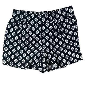 M 8 Old Navy Black & White Geo Print Dressy Casual Pocket Stretch Summer Shorts - Picture 1 of 2