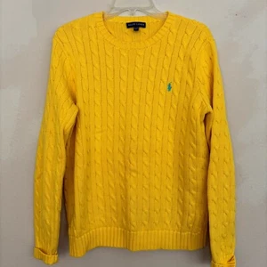Suéter Ralph Lauren Mujer Algodón Tejido con Cable XL Preppy Academia University - Imagen 1 de 7