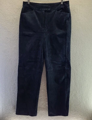 Sonoma Pants Womens 12 Black Leather Zip Clasp Genuine Dress Lined - Image 1 of 4