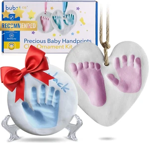 Baby Handprint & Footprint Ornament Kit, Keepsake Box, Baby Shower Gift, Unisex - Picture 1 of 12