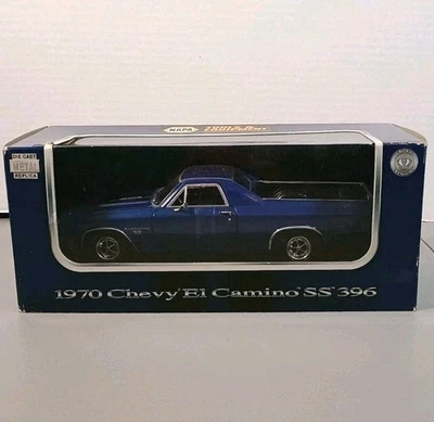 1970 Chevy El Camino SS 396 Crown Premiums 1:24 Scale Diecast Blue Napa Tools - Image 1 of 4