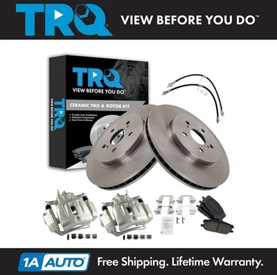 Kit de pastillas de freno delanteras y rotor de cerámica TRQ para Lexus RX400h 2006 Foto 1 de 4