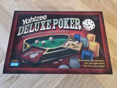 Rare Yahtzee Deluxe Poker Dice Board Game 2005 Parker Brothers Opened Never Used - Image 1 of 4
