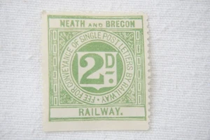 Neath & Brecon Eisenbahn Pakete Brief Zeitungsmarke - Bild 1 von 2