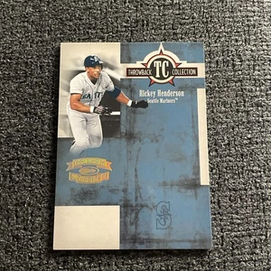 2005 Donruss Throwback Threads Throwback Collection Rickey Henderson card /100 - Bild 1 von 2