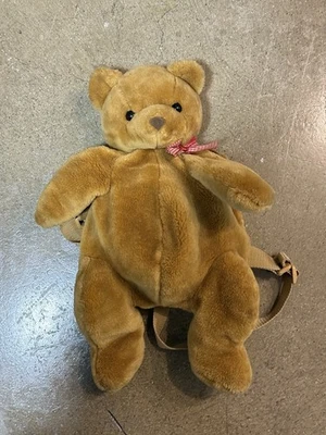 Mochila de oso de peluche vintage Kidcore años 90 bolsa con cremallera para niños lindo bolso de felpa Foto 1 de 4
