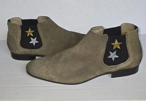 Aldo Men's Chelsea Boots Sz 10 Olive Green Suede Slip-On Comfort Casual Ankle - Picture 1 of 7